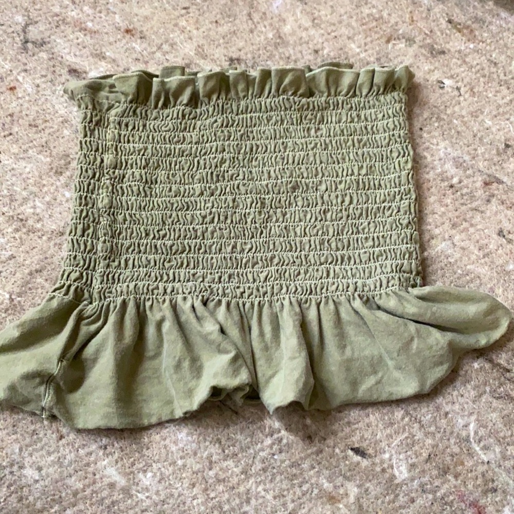 Urban tube top with ruffles size small